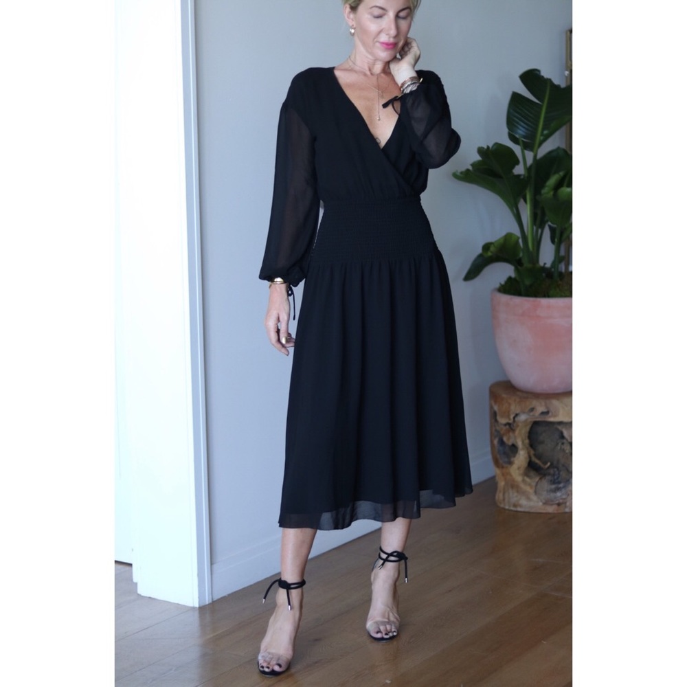 Long sleeve black dress by Wilfred